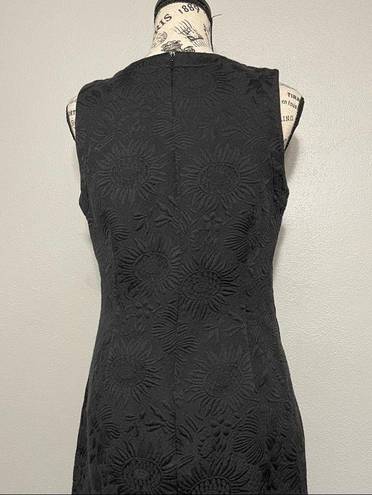 Krass&co ISDA &  Womens Floral Textured Black Career Sheath Dress