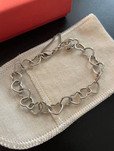 James Avery Linked Hearts Charm Bracelet