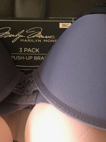 Marilyn Monroe  Push Up BRAS size 36C 3-piece set NEW