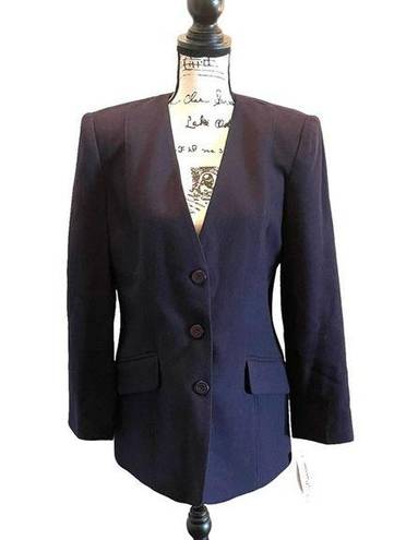 Oleg Cassini  Wool Suit Blazer Jacket Purple Size 10 Vintage Rare Workwear NWT