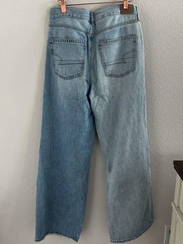 American Eagle Skater Jeans Distressed Denim Skate Wide Leg 8