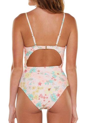 Celebrity Pink Floral Cut Out Swimsuit