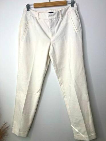 ZARA Basic Oyster White Mid-rise tapered pants