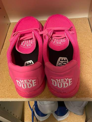 Neon Pink Hey Dudes Size 8.5