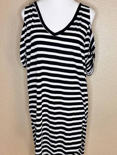 l*space L* Domino Stripe‎ Black/White Coverup Size XS/S