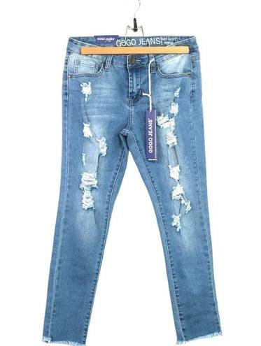 Gogo Jeans  - Mid Rise Distressed Ankle Jeans