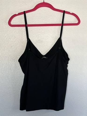 DKNY NWT  Black Camisole Spaghetti Strap Crop Top sz L