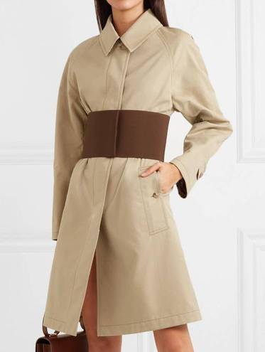 Burberry  Runway Corset-Belt Gabardine Trench Coat