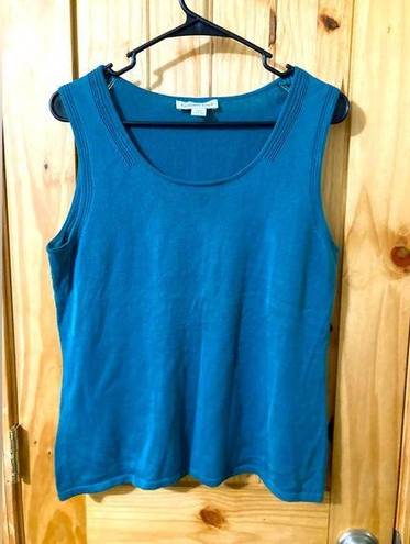 Coldwater Creek  size L (12-14) dark teal colored knit tank top