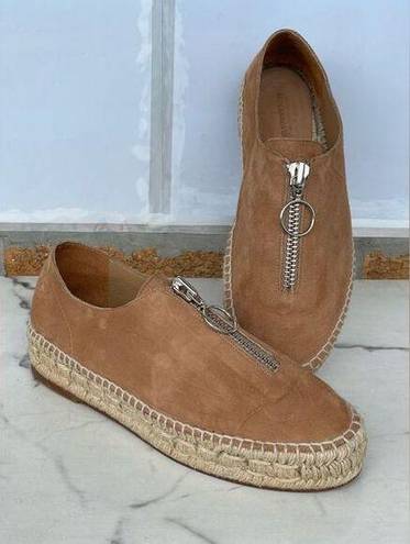 Alexander Wang  Tan Devon Suede Espadrille Flats 37