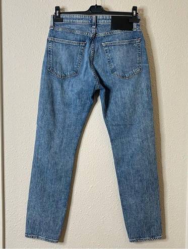 Rag and Bone  Rosa Mid-Rise Boyfriend Jeans North Star Wash Size 25 Distressed