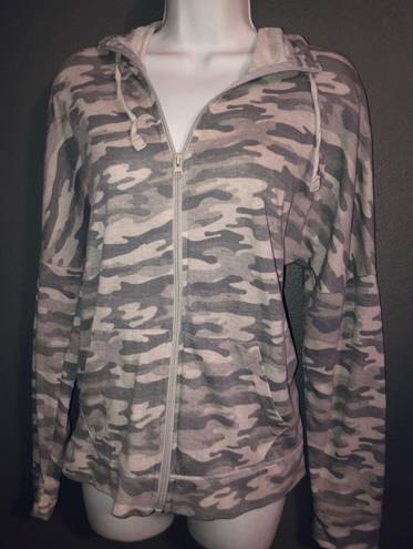 Xersion Womens Camo Fall Full zip Sweatshirt Hoodie size Medium