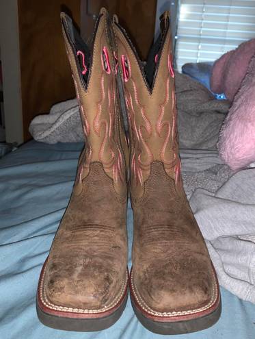 John Deer Square Toe Boot Size 8.5