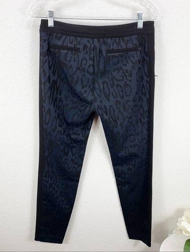 Rebecca Taylor  Leopard Print Brocade Pants Navy