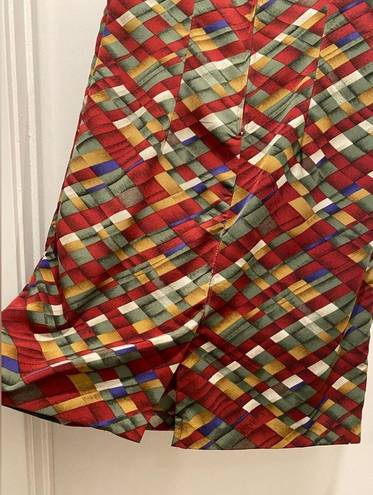 Kathie Lee Collection Vintage  Multicolored Geometric Printed Sleeveless Dress