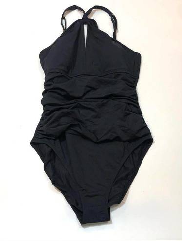 Bleu Rod Beattie  BLACK Twisted One-Piece Swimsuit