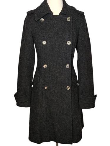 All Saints Spitalfields Boni Wool Double Breasted Pea coat Jacket size 8