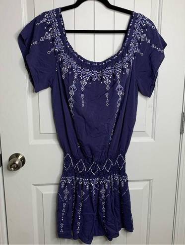 Parker  floral embroidered off shoulder peasant mini dress size XS