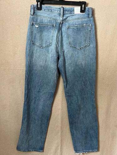 Pistola  Cassie Super High Rise Straight Leg Distressed Jeans Ripped Size 28