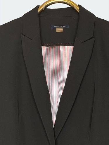 Tommy Hilfiger  Womens 8 Black Single Breasted Blazer Jacket Classic Preppy