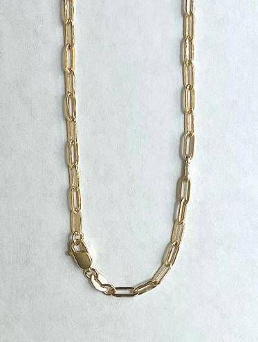 Tehrani Jewelry 14k real Gold paperclip Necklace | A Perfect Birthday Gift for Her | Showcasing Timeless Beauty | Minimal Jewelry | Trendy Dailywear |