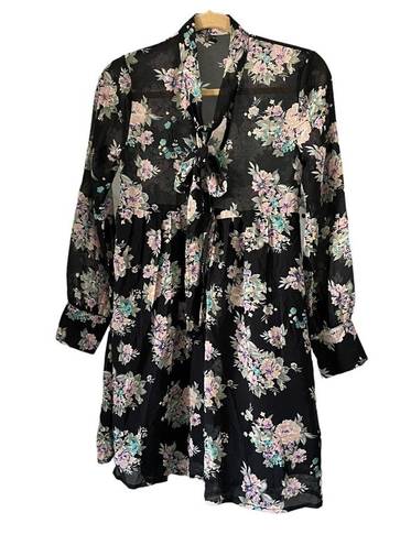 Ban Jara NWT,  Floral Babydoll Mini Dress, Sz XS