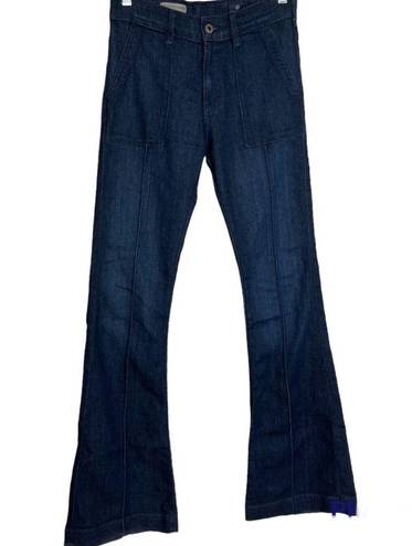 AG Adriano Goldschmied Adriano Goldschmied The Pintuck Goldie Patch Pocket Bell Bottoms Size 26