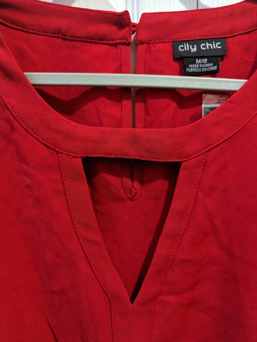 City Chic  NWT peplum red top