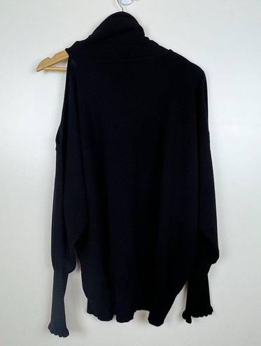 NWT Marella Indira Cold Shoulder‎ Black Turtleneck Sweater Size XL