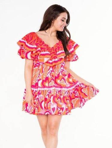 Harper Alden Adair  Dress in Lovers Lane pink orange heart