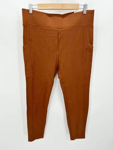 Lou & grey  Leggings Women LARGE NWT Burnt Orange Ponte Pull On Stretch