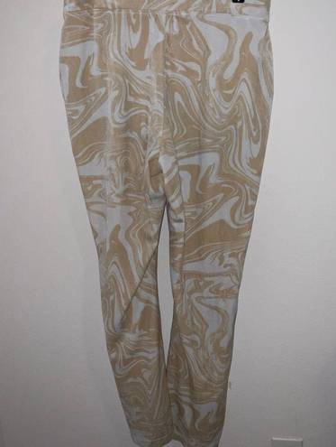 Juicy Couture White Tan Swirl Sweatpants Size large Micro Sherpa Lined Warm