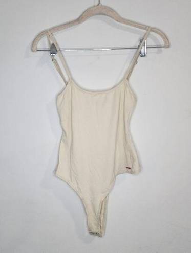 n:philanthropy NWT  Cream Snap Close Women Small Stretchy Bodysuit Neutral