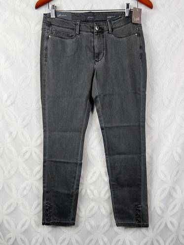 J.Jill  Petite Authentic Fit Snap Hem Slim Ankle Jeans NWT Size 2P Onyx Wash