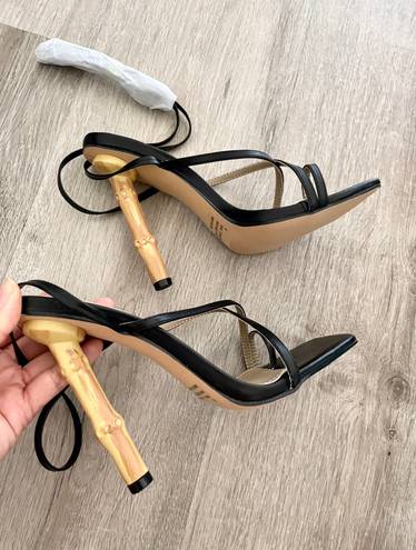 EGO NEW  Open Toe Wooden Stiletto Heels 6