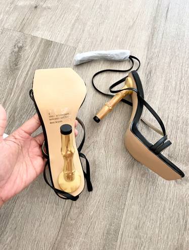 EGO NEW  Open Toe Wooden Stiletto Heels 6