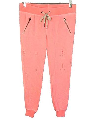 n:philanthropy  Coral Distressed Ripped Road Joggers Soft Sweatpants Size Medium