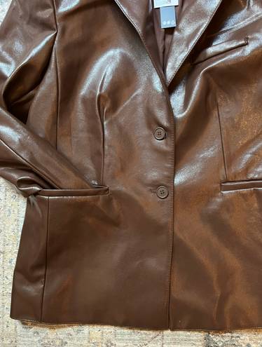 H&M Vegan Leather Oversized Blazer