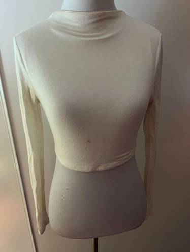 Naked Wardrobe off White cropped Top Sz S