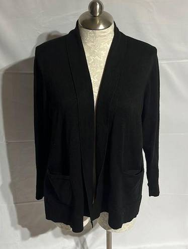 89th and Madison   women’s black open cardigan sweater size 1X.