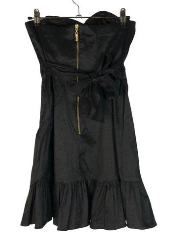 B Darlin B. Darlin Black Strapless Ruffle Hem Mini Dress 4