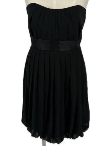 White House | Black Market  Strapless Pleated Bubble Hem Dress Women's Size 10