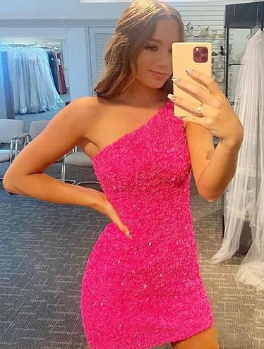 Hot Pink Short Homecoming Dress Size 4