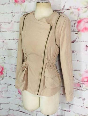 Miami 🔥5 for $25 sale🔥  khaki asymmetric zip lightweight moto jacket