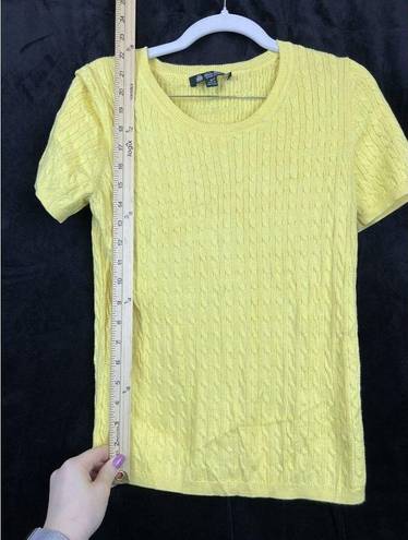 Brooks Brothers  Womens Medium M Marigold Yellow  Short Sleeve Top