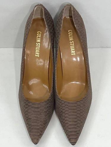 Colin Stuart Pointed Toe Snake Leather Heels