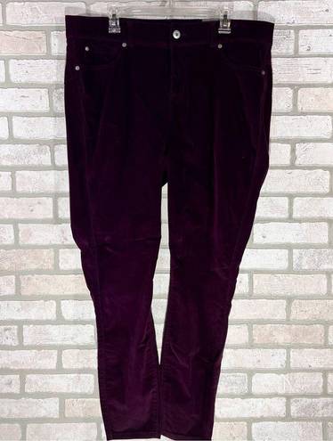 Torrid  NWT Bombshell Skinny Corduroy High Rise Jeans in Windsor Wine Size: 20T