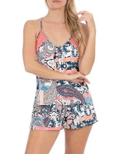 In Bloom  by Jonquil Women's Paisley Print Camisole Pajama Tank Top Large NWT