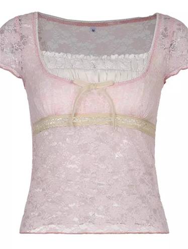 pink coquette top