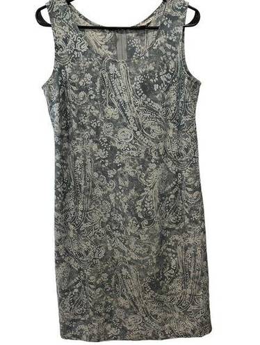 Dress Barn  Vintage 90s Green Hippie Eclectic Tie Dye Paisley Floral Midi Dress